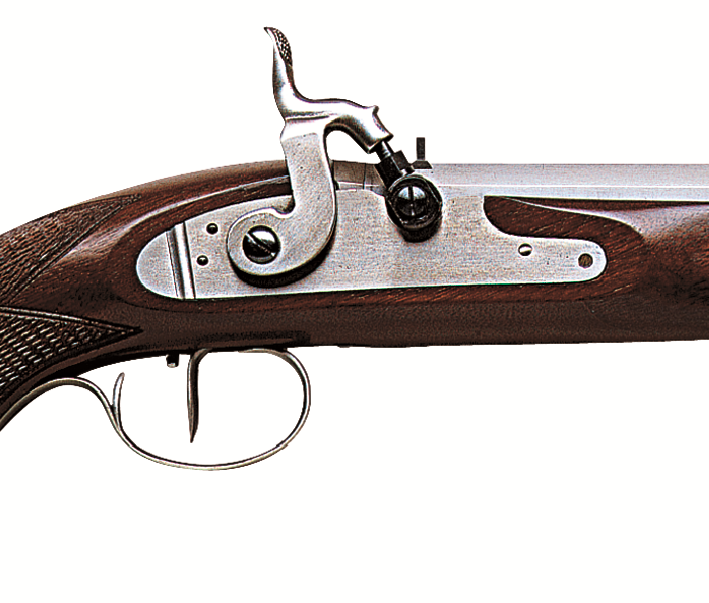 Perkusní pistole Charles Moore Target cal. .45- detail zámku